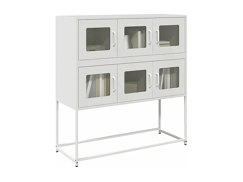 Buffet blanc 100,5x39x107 acier laminé à froid