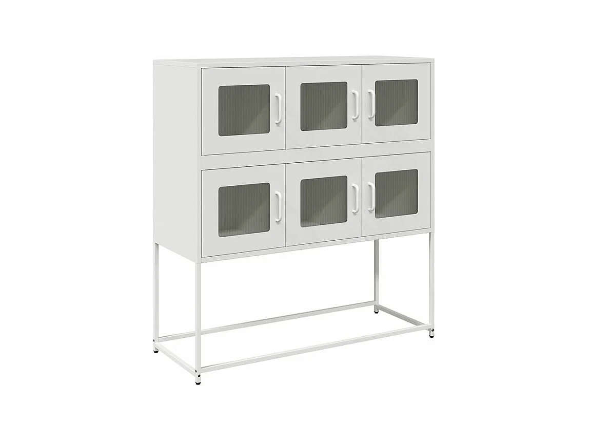 Buffet blanc 100,5x39x107 acier laminé à froid