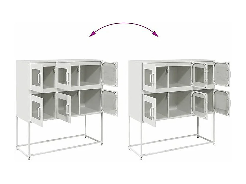 Buffet blanc 100,5x39x107 acier laminé à froid