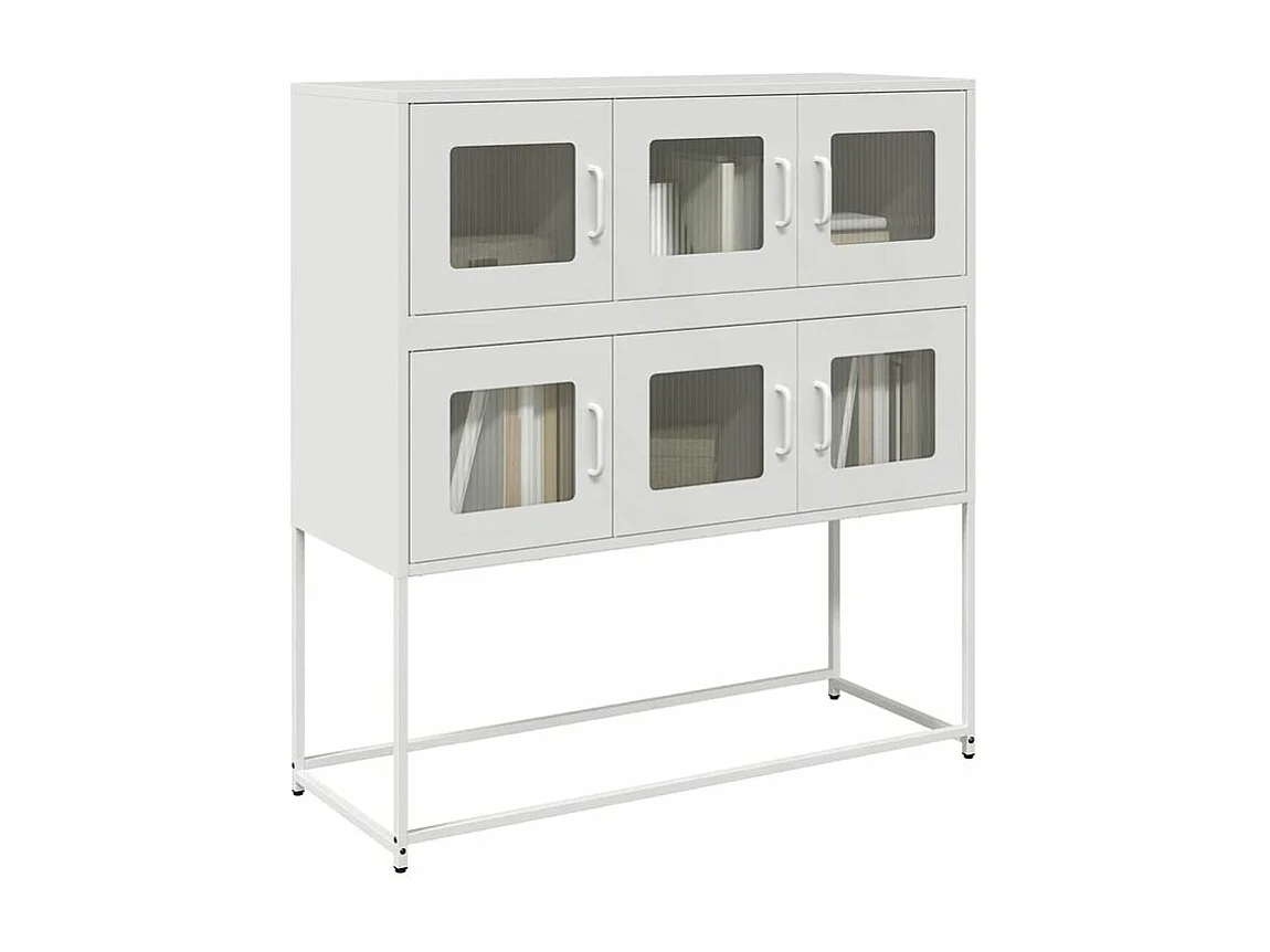 Buffet blanc 100,5x39x107 acier laminé à froid
