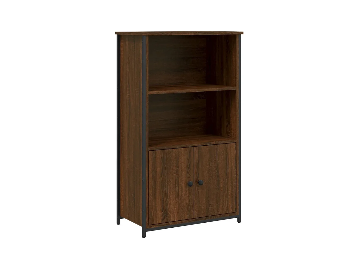 Buffet haut chêne marron 62x32x103,5 bois d'ingénierie