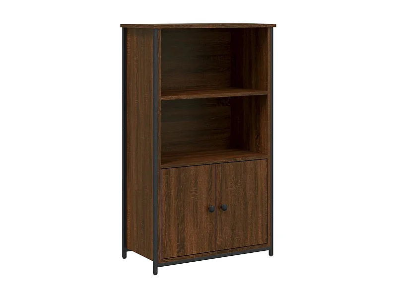 Buffet haut chêne marron 62x32x103,5 bois d'ingénierie