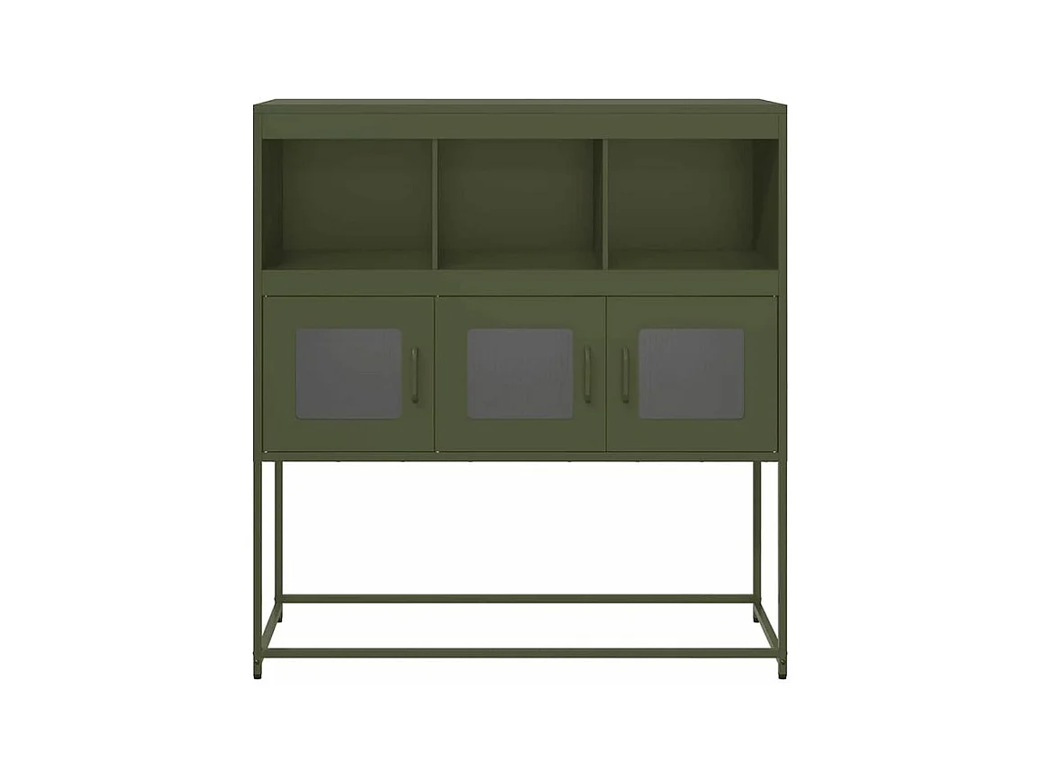 Buffet vert olive 100,5x39x107 acier laminé à froid