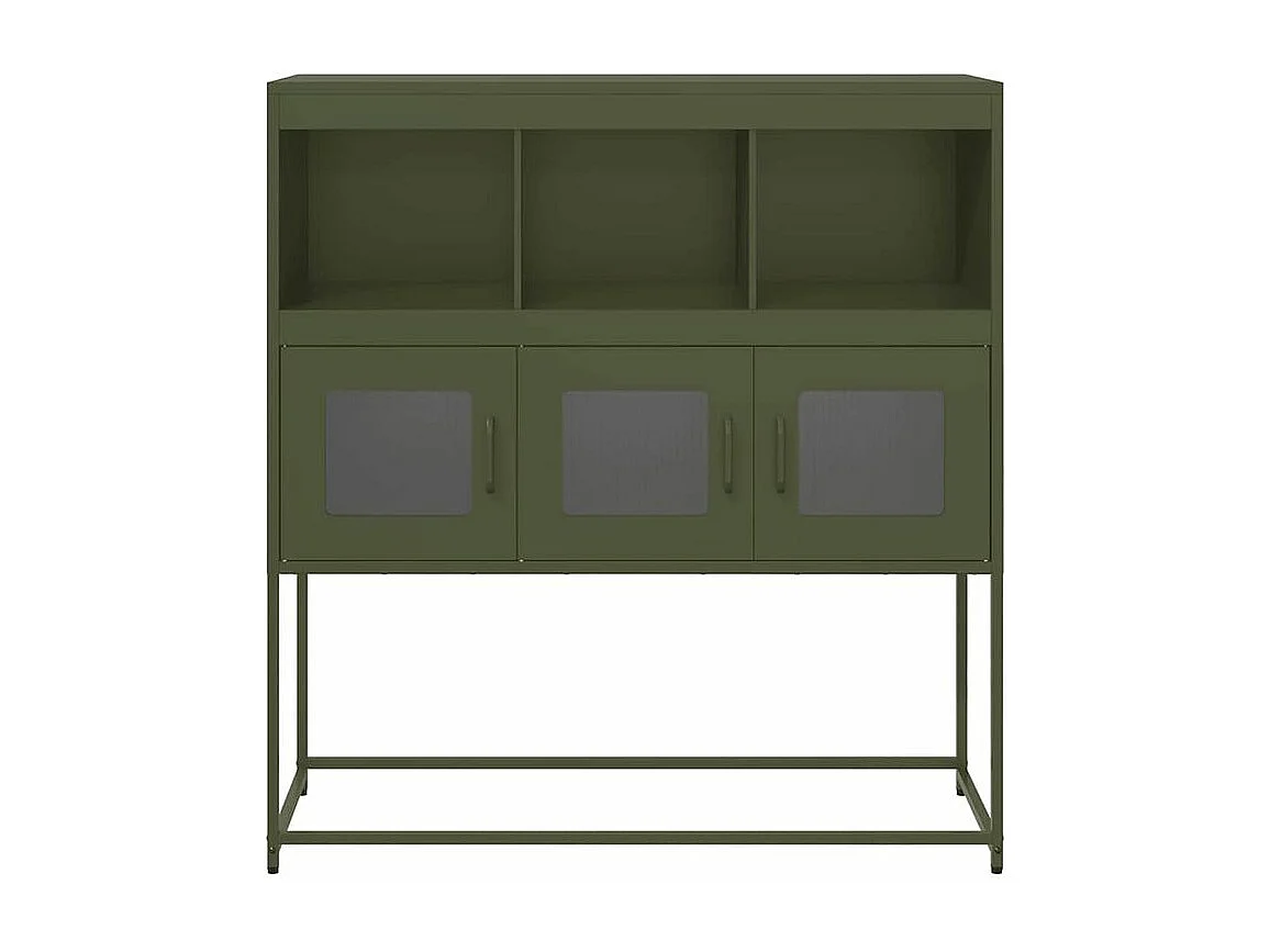 Buffet vert olive 100,5x39x107 acier laminé à froid