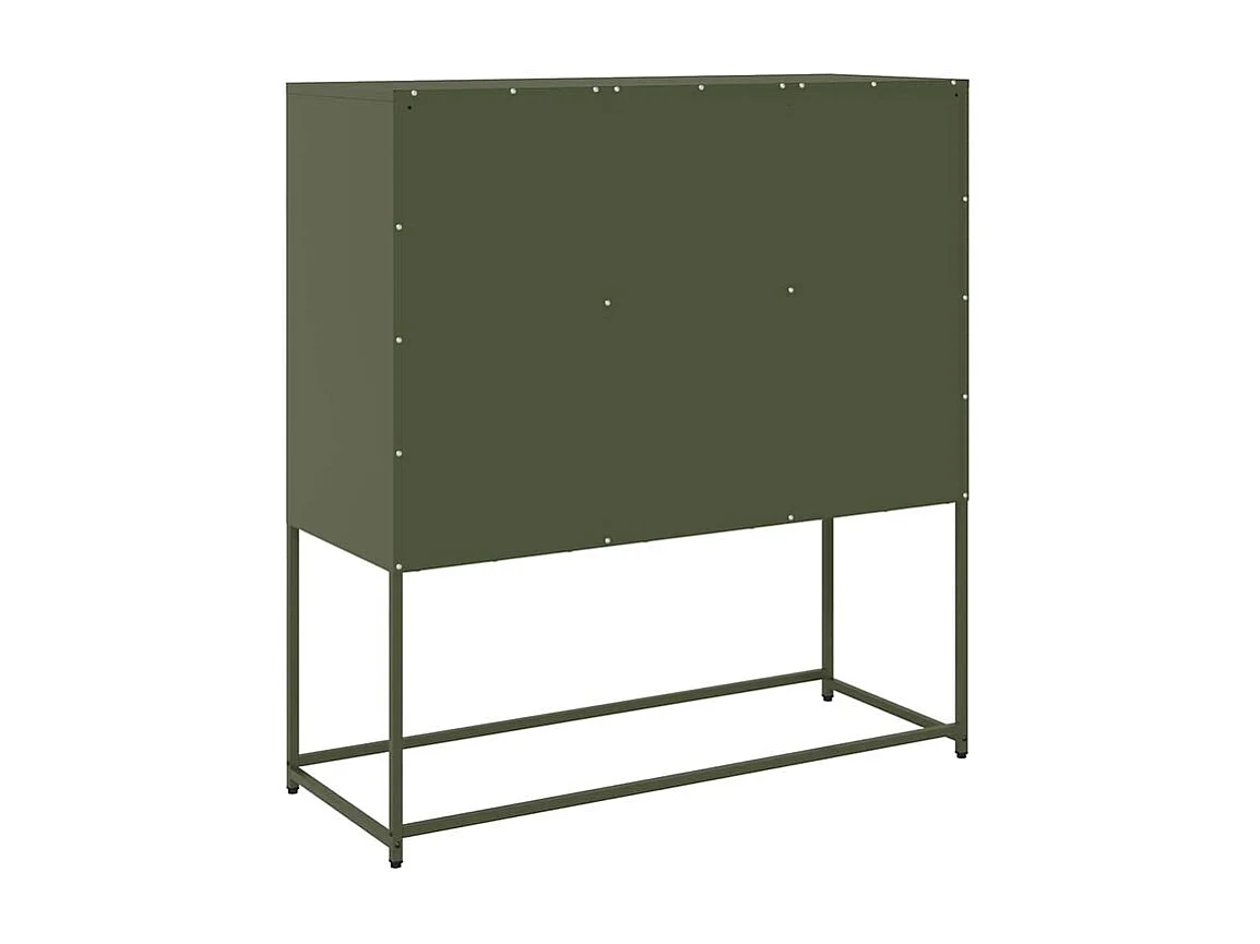 Buffet vert olive 100,5x39x107 acier laminé à froid