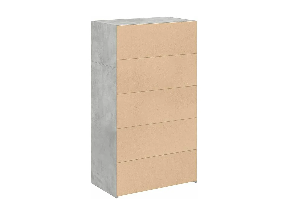 Buffet haut gris béton 70x41x124 bois d'ingénierie