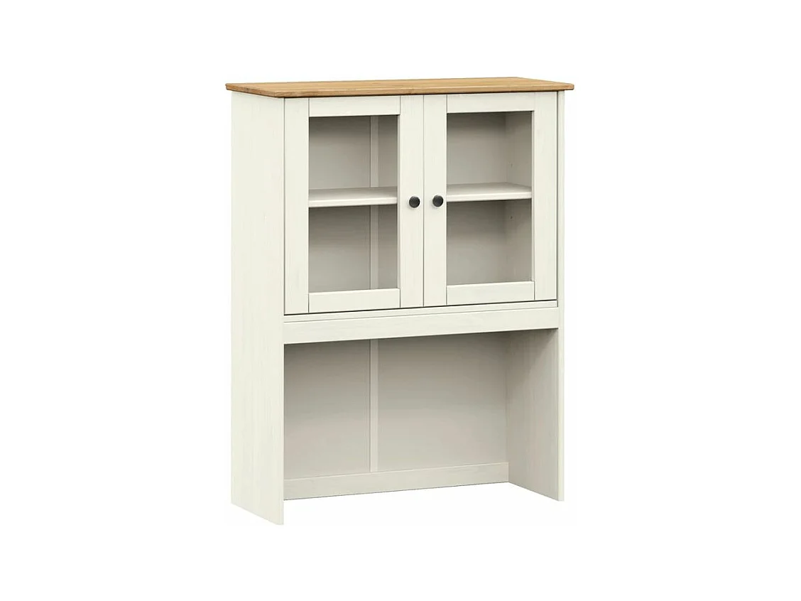 Buffet haut VIGO blanc 78x40x175 bois massif de pin
