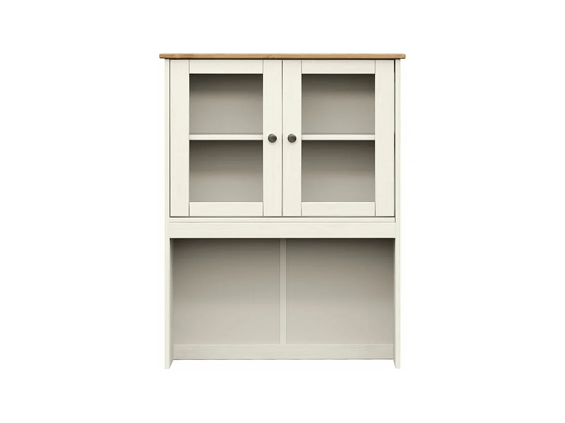 Buffet haut VIGO blanc 78x40x175 bois massif de pin