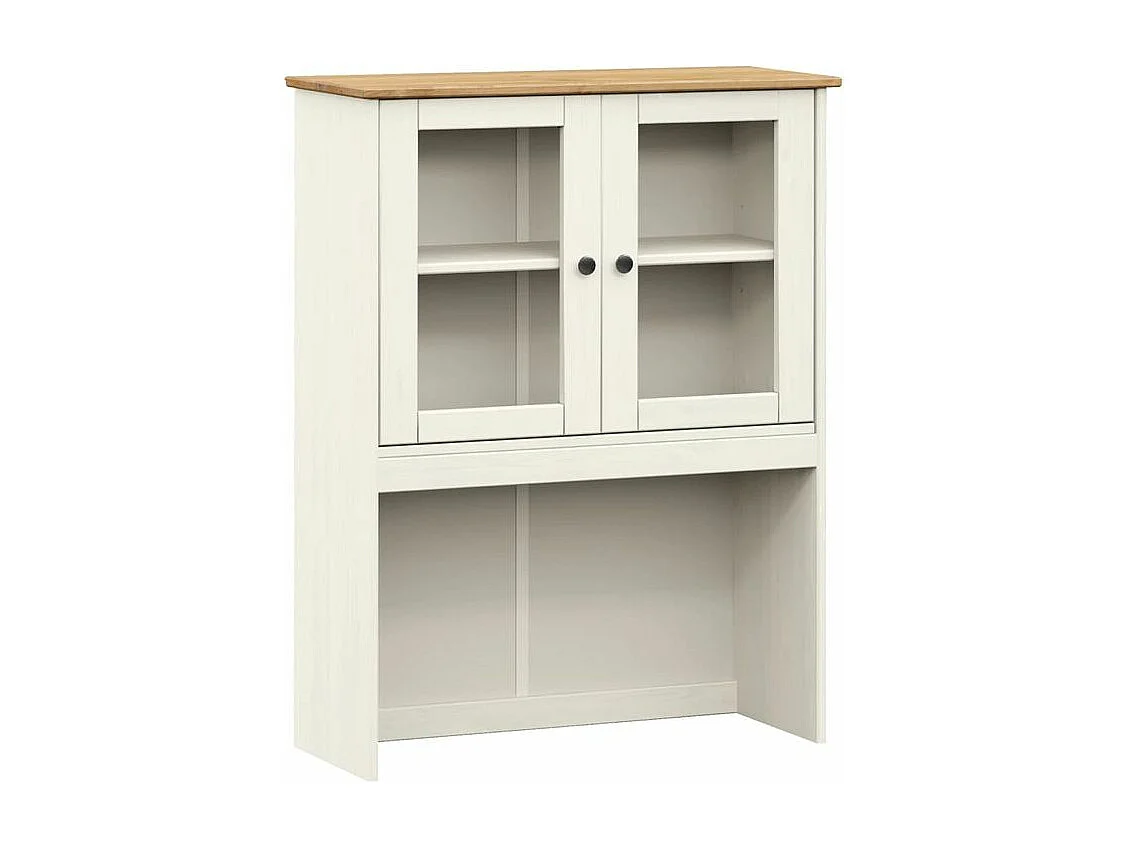 Buffet haut VIGO blanc 78x40x175 bois massif de pin