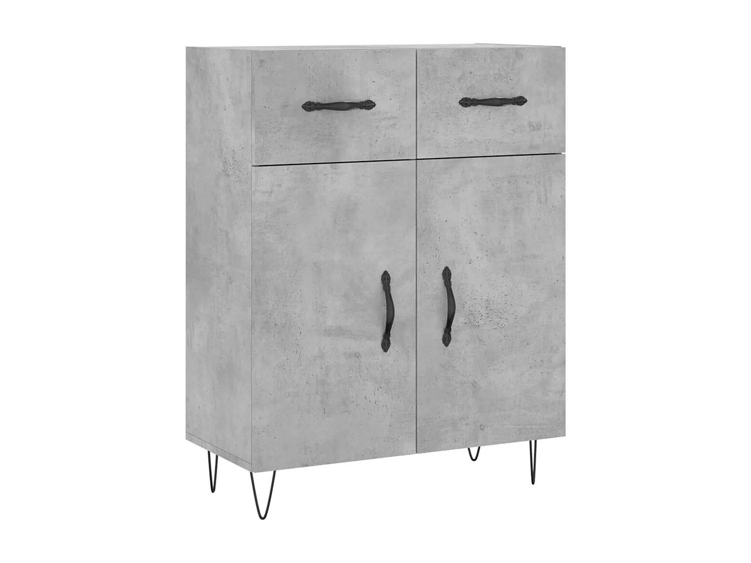 Buffet haut Gris béton 69,5x34x180 Bois d'ingénierie