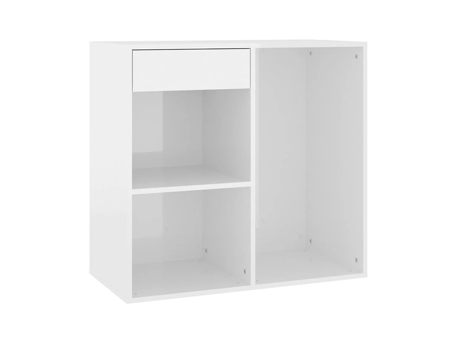 Meuble de rangement Blanc brillant 80x40x75 Bois d'ingénierie