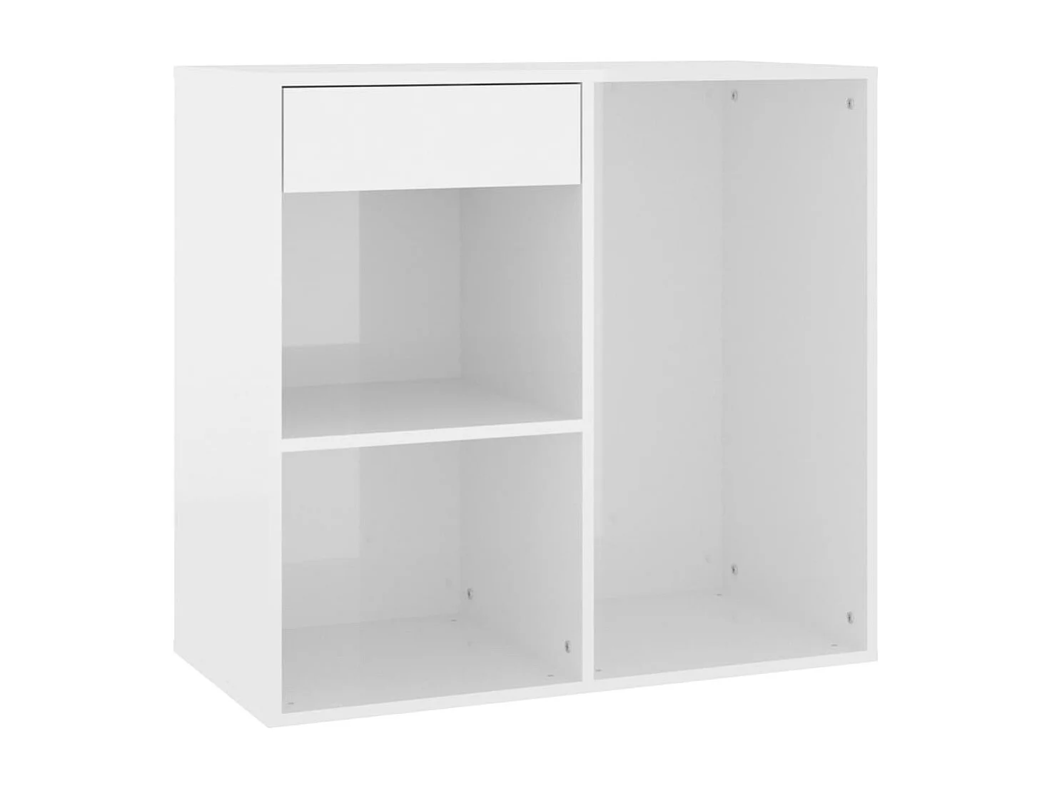 Meuble de rangement Blanc brillant 80x40x75 Bois d'ingénierie