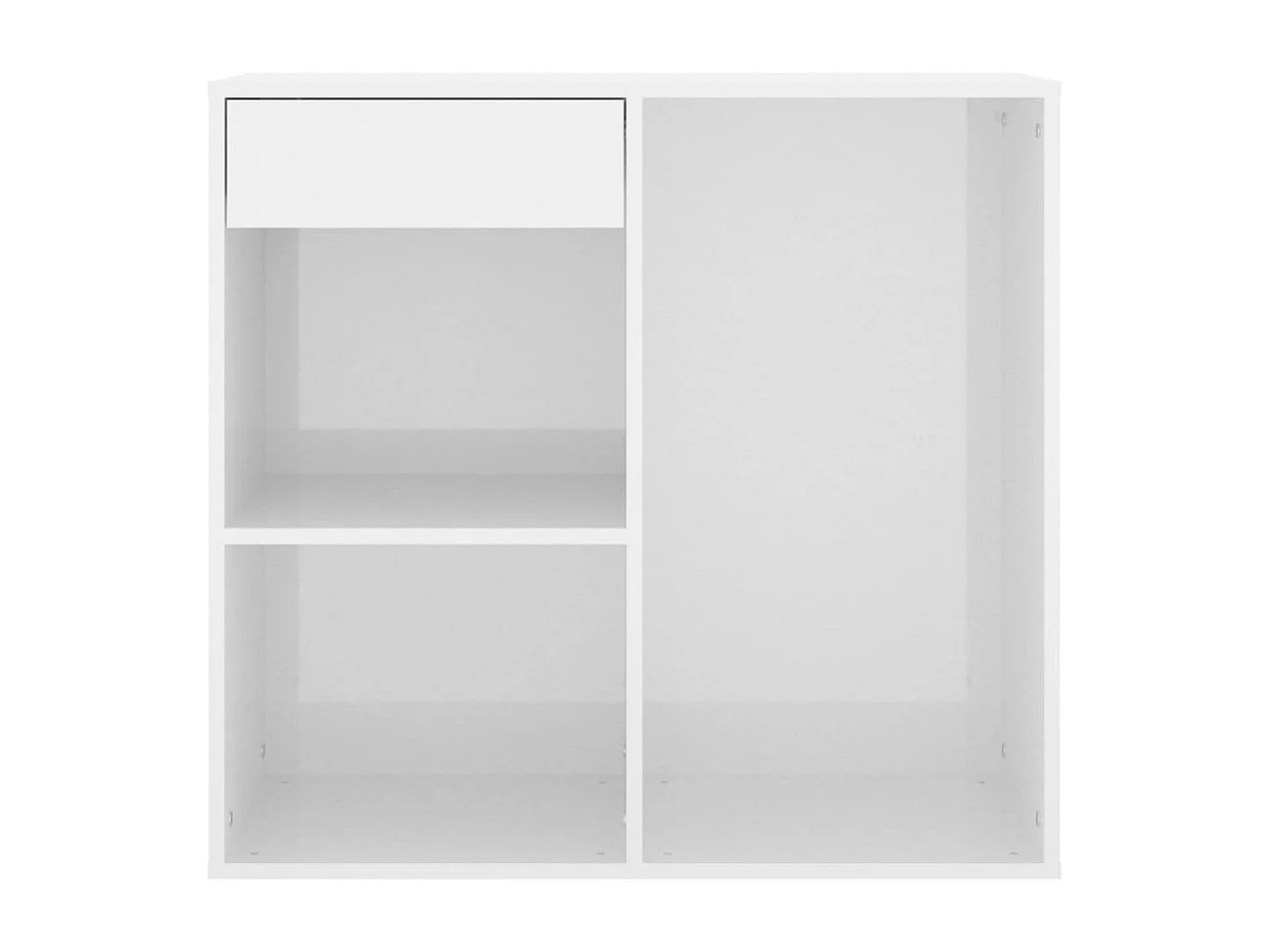 Meuble de rangement Blanc brillant 80x40x75 Bois d'ingénierie