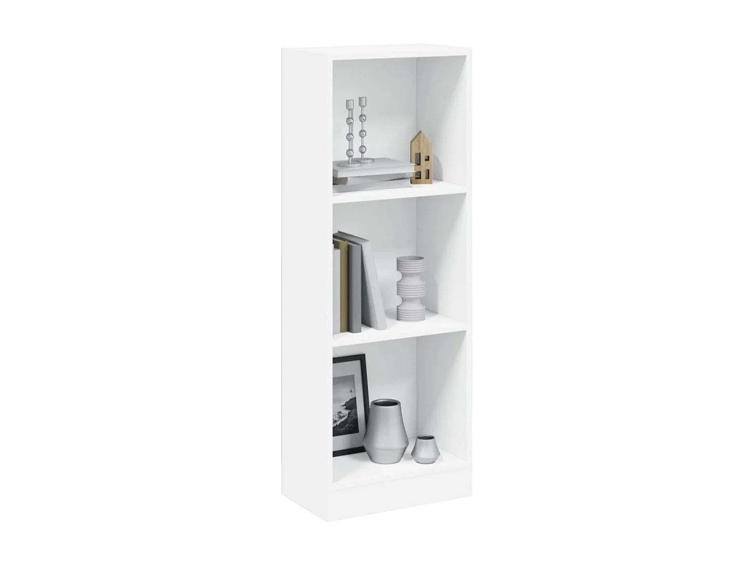 Petite armoire étagère Lydo 40cm - 3 niveaux-Couleur Gris