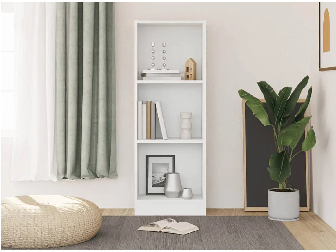 Petite armoire étagère Lydo 40cm - 3 niveaux-Couleur Gris