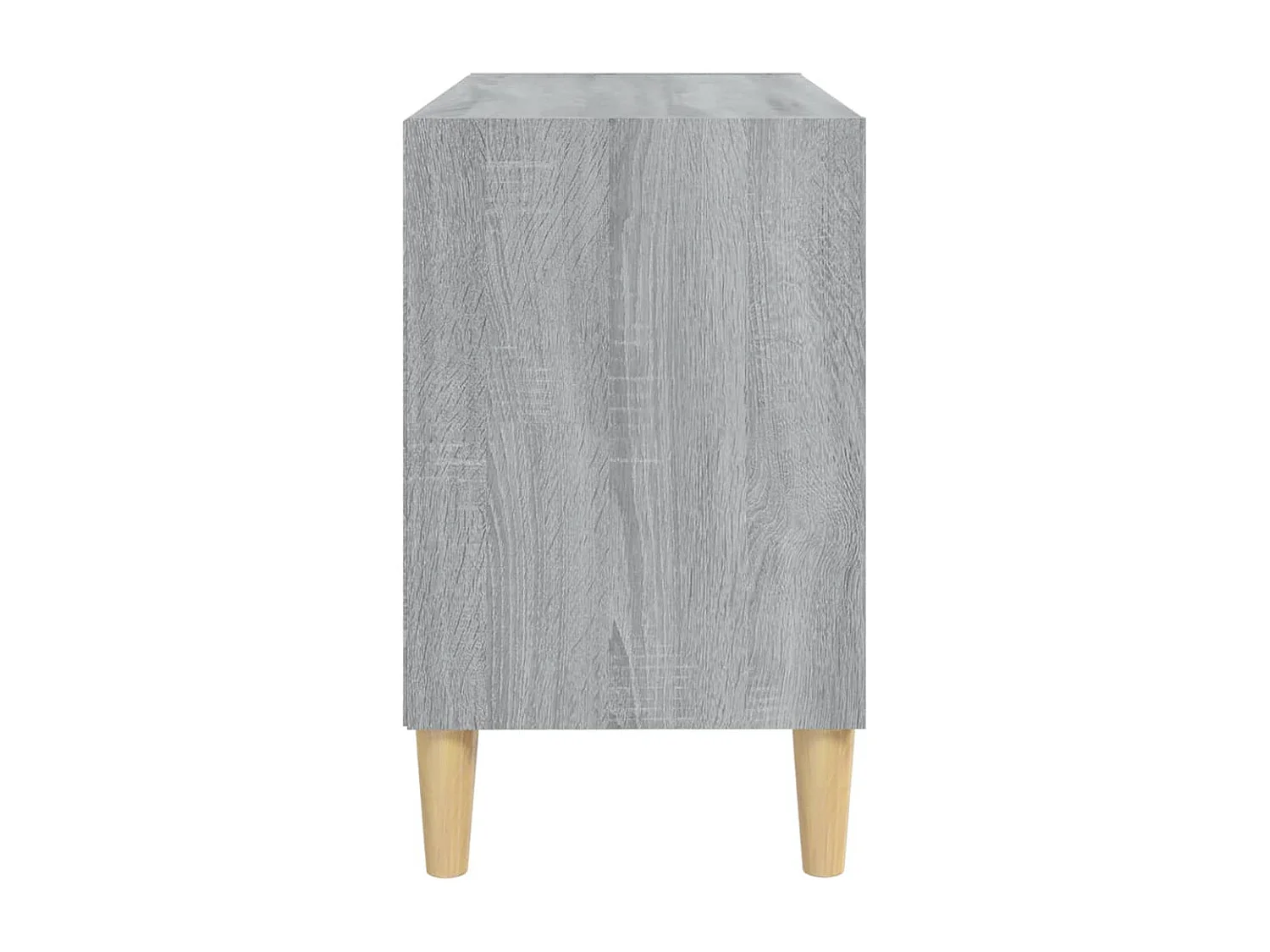 Meuble étagère avec pieds en bois massif Sonoma gris 69,5x30x50