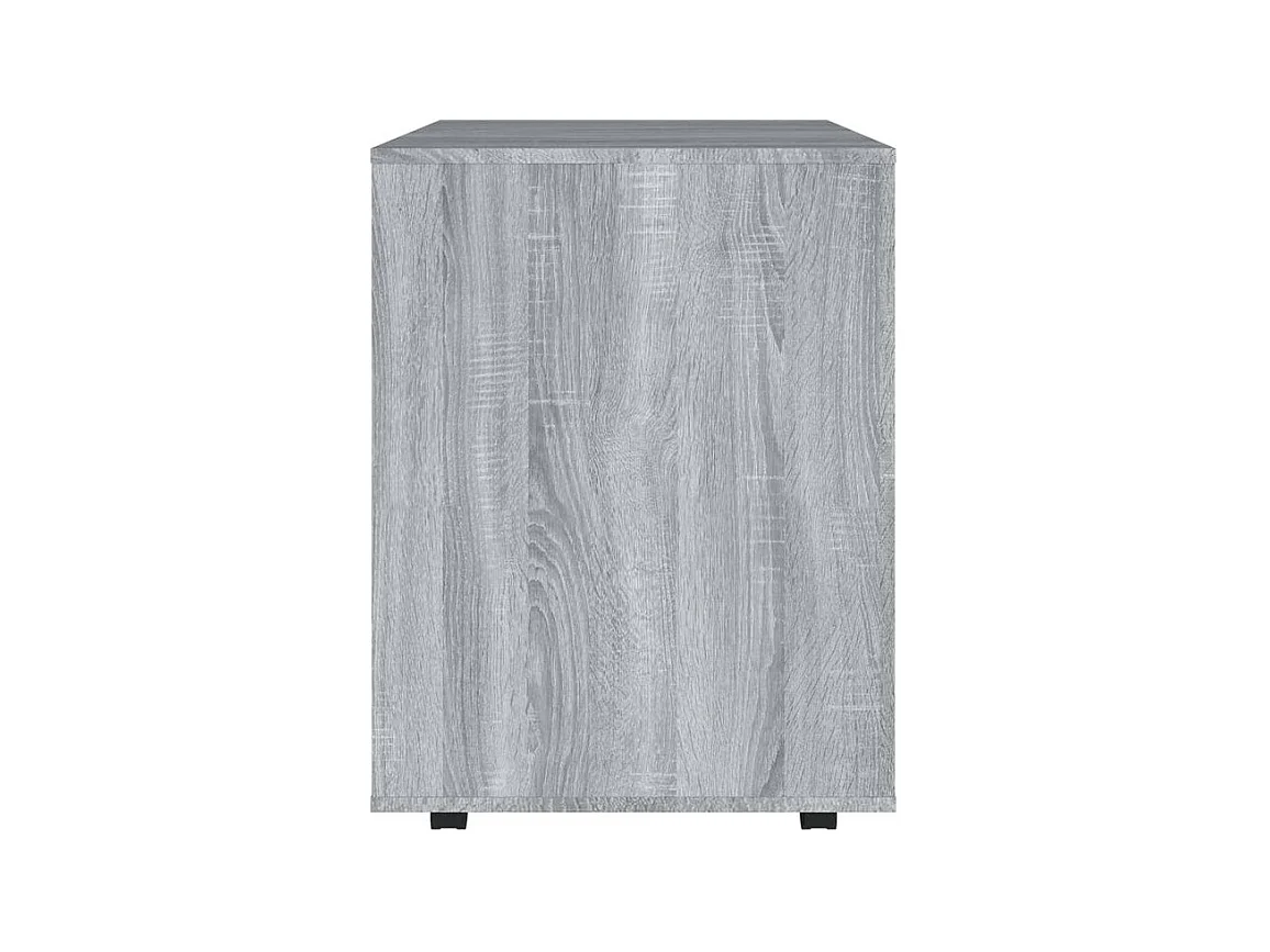 Petit meuble de rangement sur roulettes Burok 60cm – Discret et pratique-Couleur Chêne gris