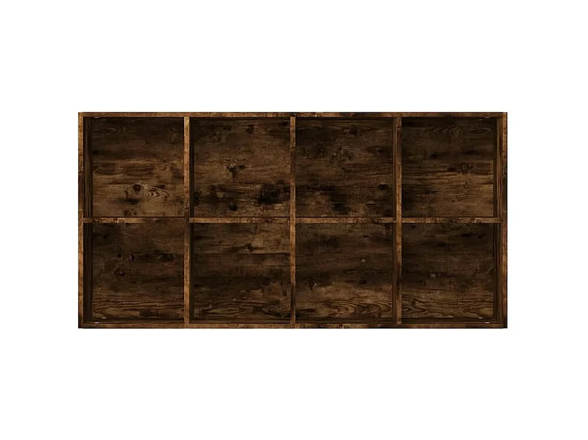 Petite étagère 8 compartiments Zora 66cm – Verticale ou horizontale-Couleur Marron fumé