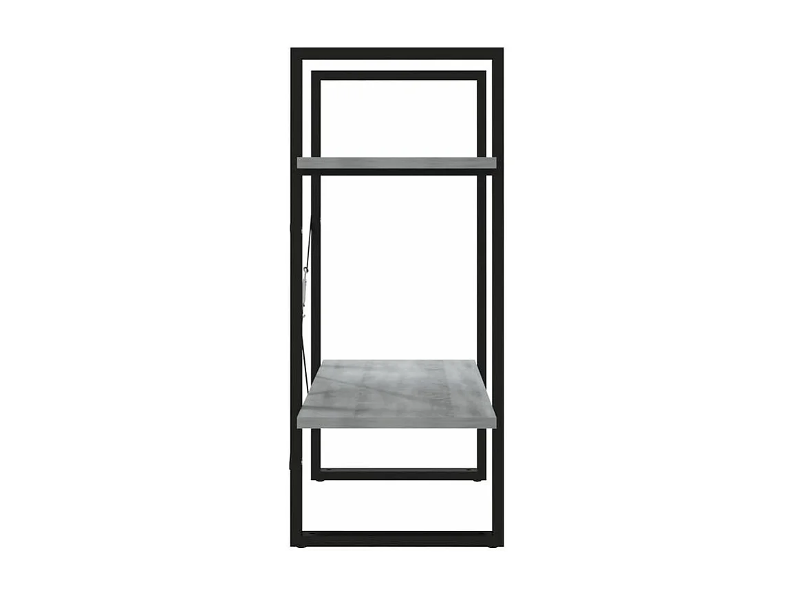 Petite étagère style industriel Loza 60cm-Couleur Chêne gris