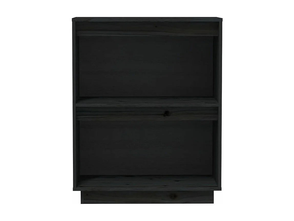 Petite étagère en bois massif de pin – Collection Vizion-Couleur Noir