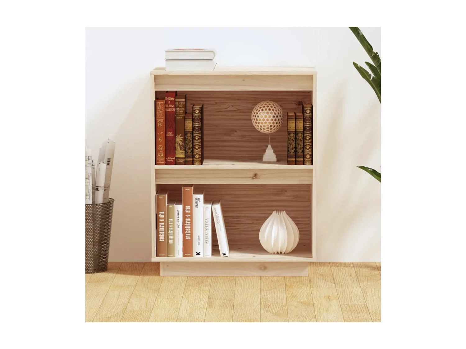 Petite étagère en bois massif de pin – Collection Vizion-Couleur Noir