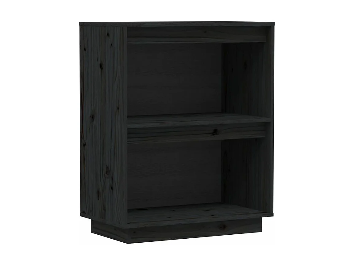 Petite étagère en bois massif de pin – Collection Vizion-Couleur Noir