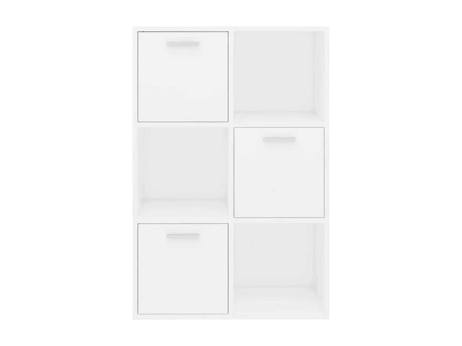 Meuble de rangement Doka 60cm - 3 niches 3 portes-Couleur Chêne gris