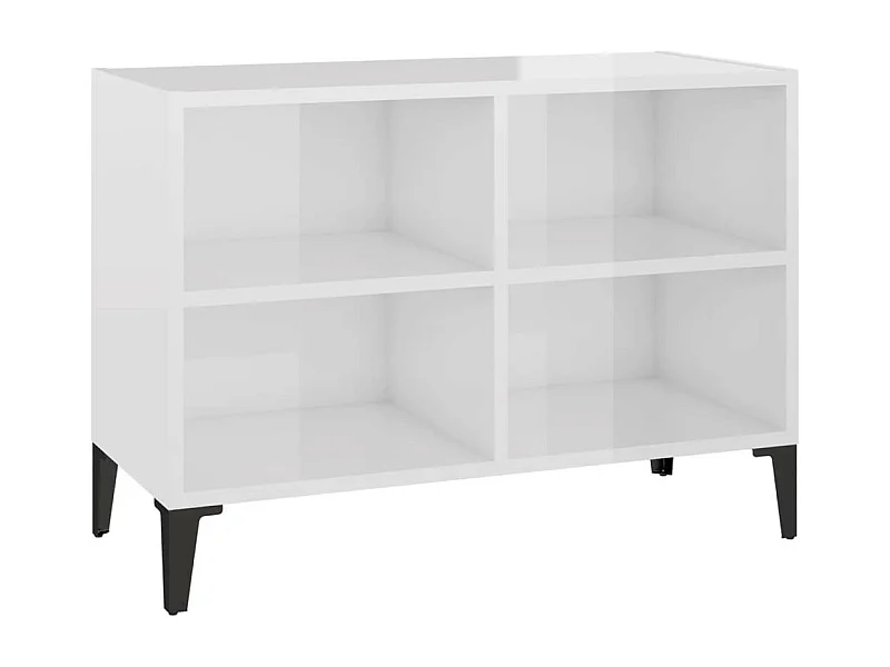 Meuble de rangement avec pieds en métal Blanc brillant 69,5x30x50