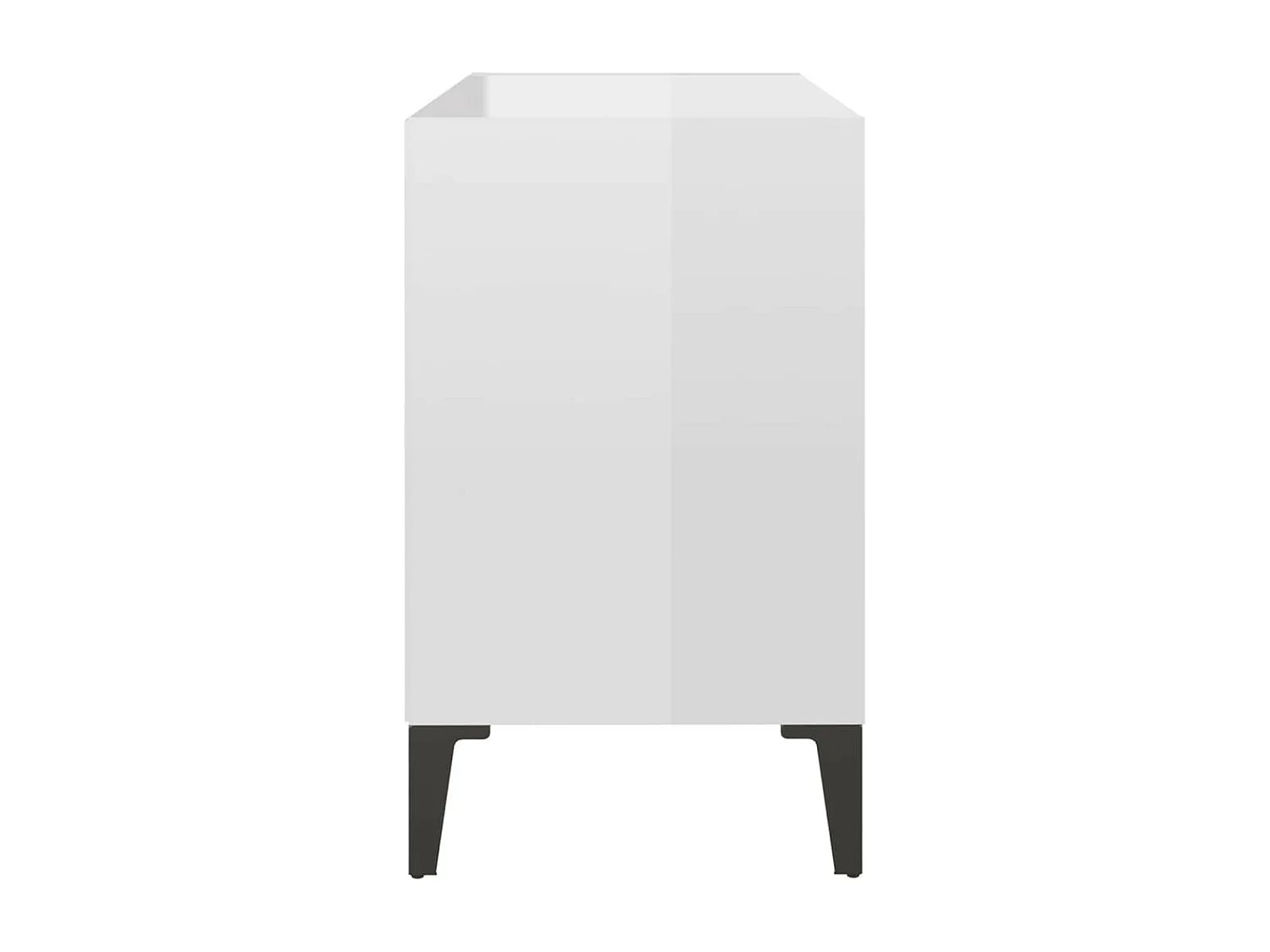 Meuble de rangement avec pieds en métal Blanc brillant 69,5x30x50
