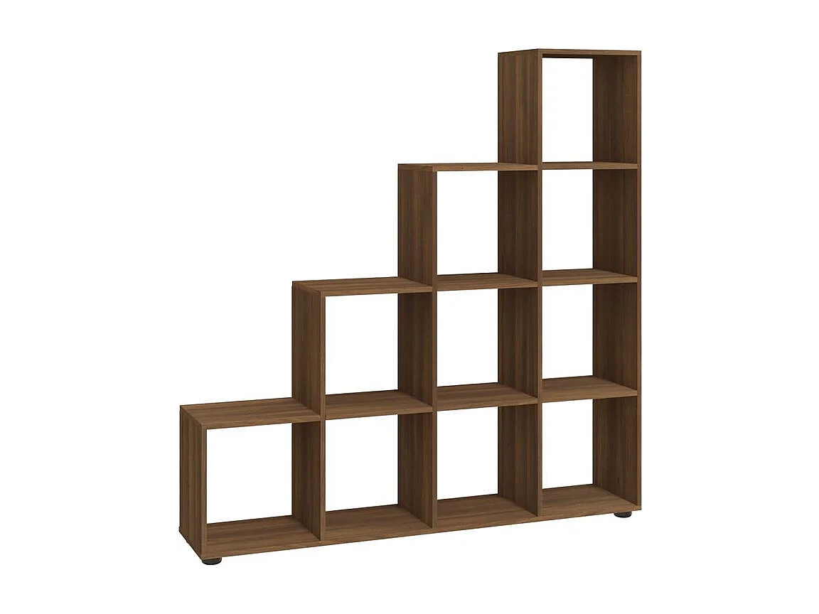 Bibliothèque escalier Chêne marron 142cm Bois d'ingénierie