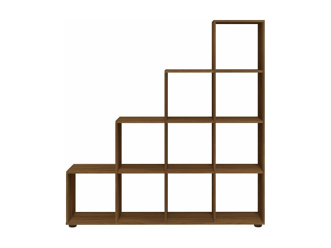 Bibliothèque escalier Chêne marron 142cm Bois d'ingénierie