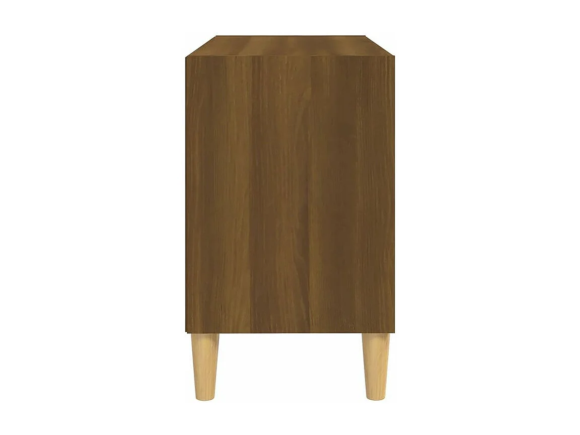 Petit meuble avec étageres sur pieds en bois naturel Kuba 70cm-Couleur Marron
