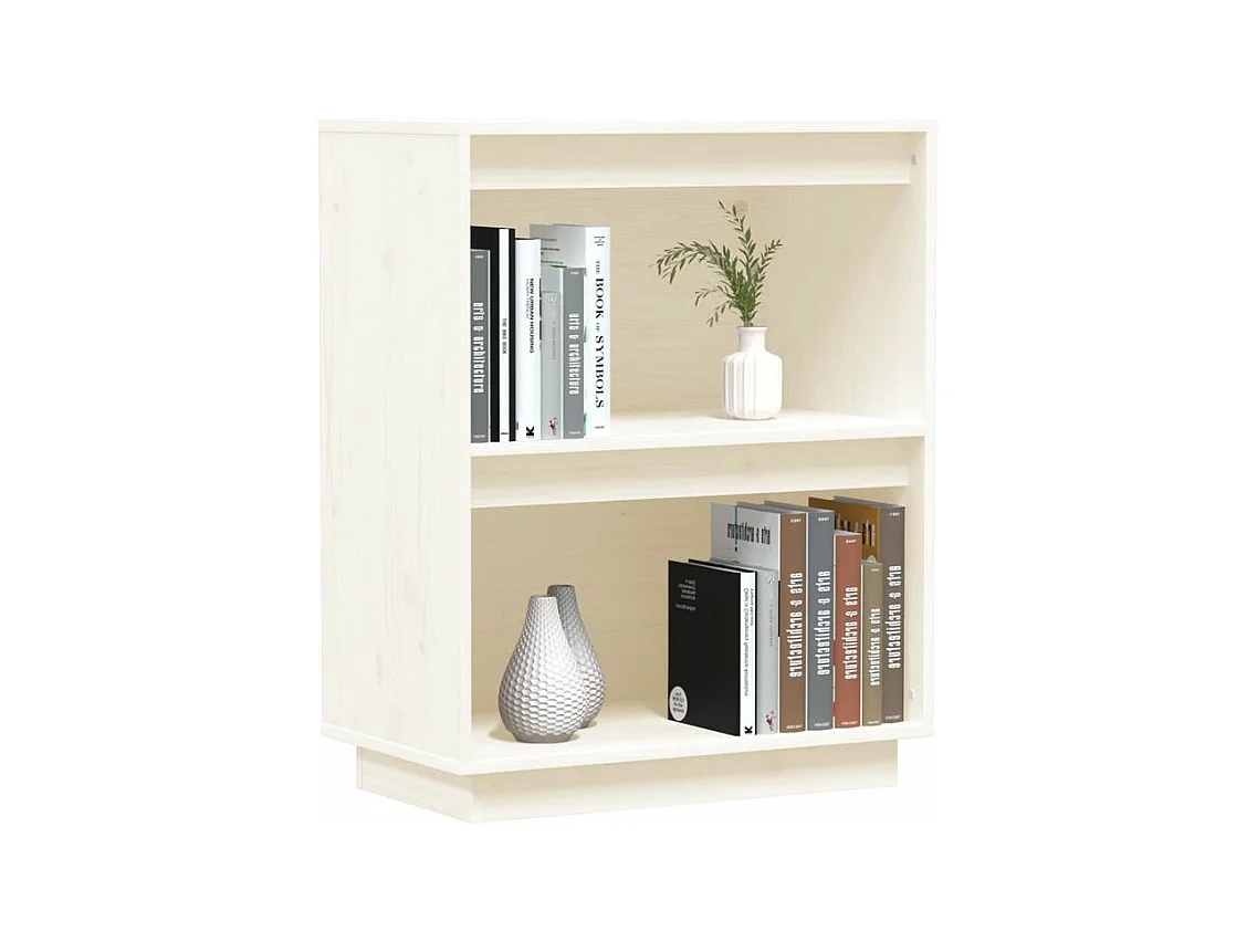 Petite étagère en bois massif de pin – Collection Vizion-Couleur Blanc