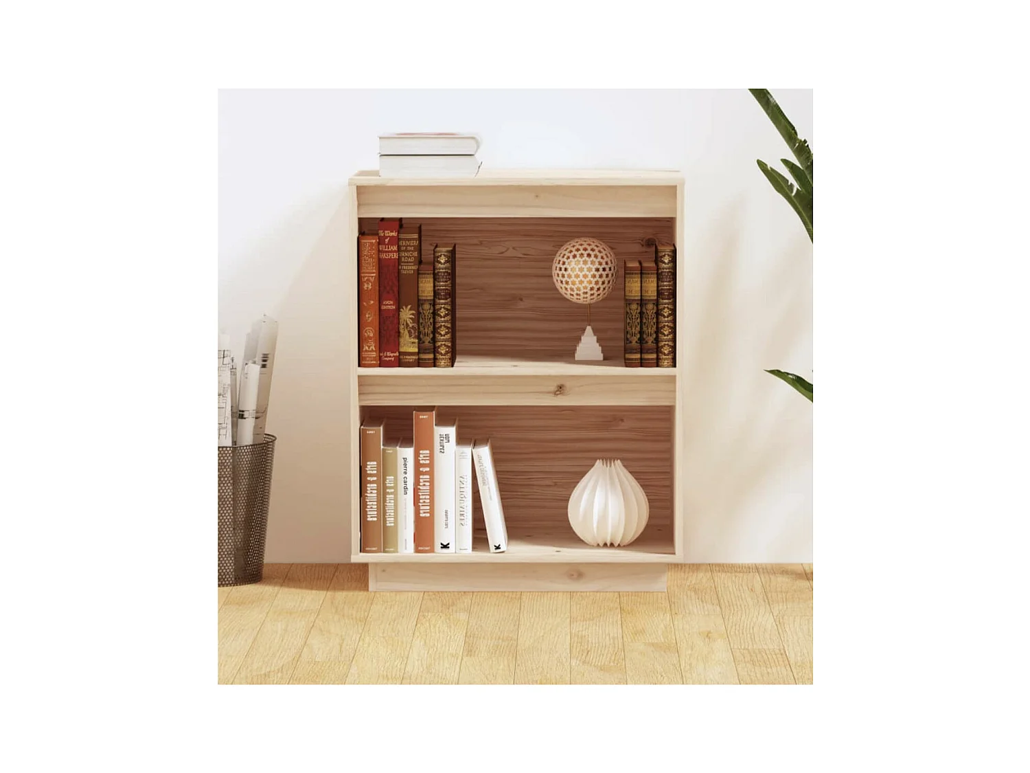 Petite étagère en bois massif de pin – Collection Vizion-Couleur Blanc