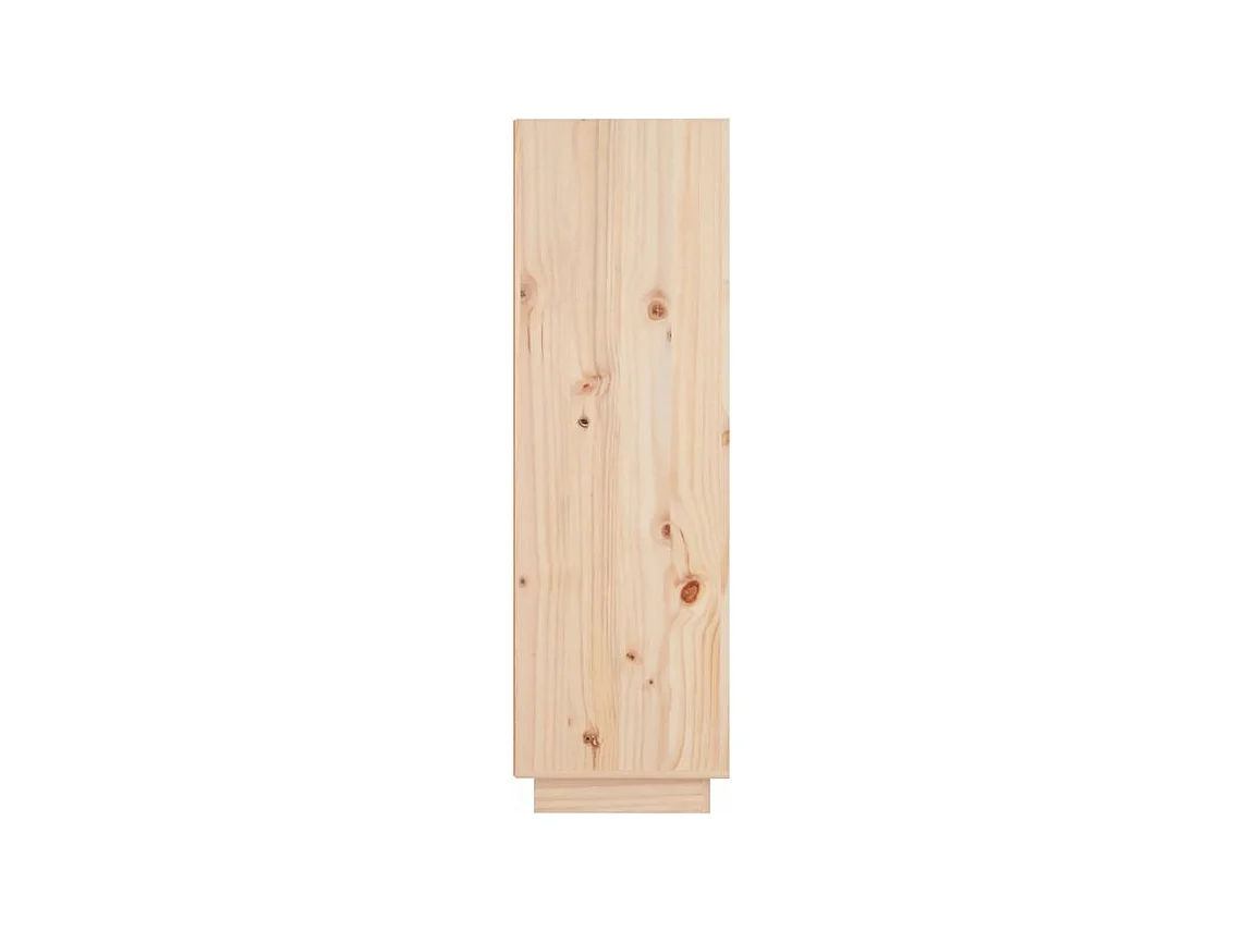 Meuble de rangement 1 porte 1 étagère Loupia 37cm - Bois pin massif-Couleur Naturel