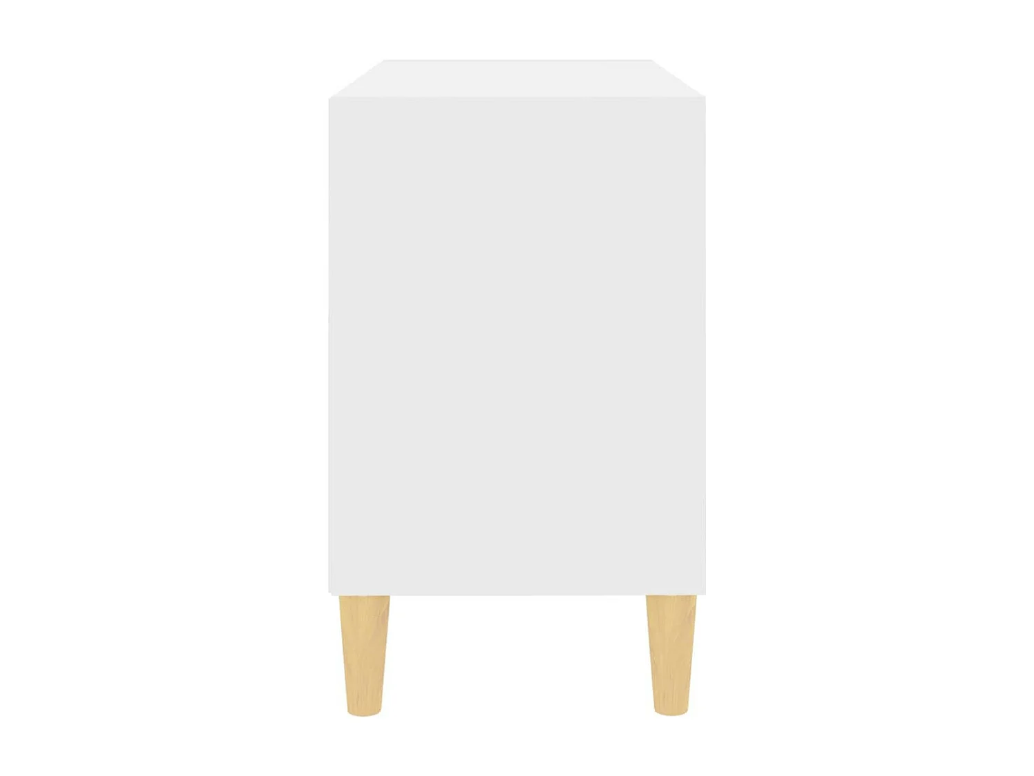 Petit meuble avec étageres sur pieds en bois naturel Kuba 70cm-Couleur Blanc