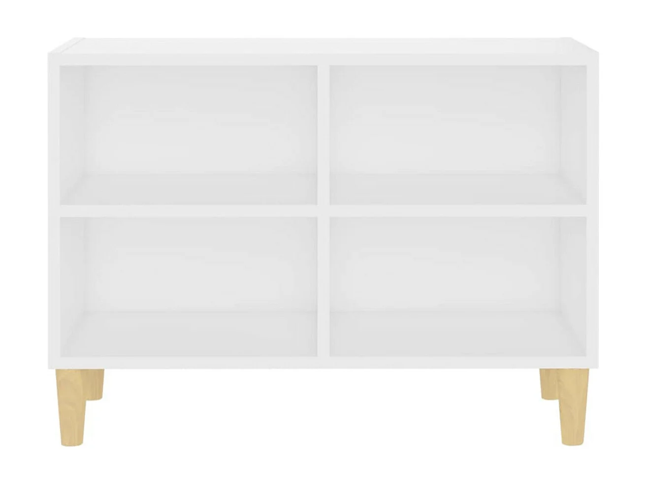 Petit meuble avec étageres sur pieds en bois naturel Kuba 70cm-Couleur Blanc