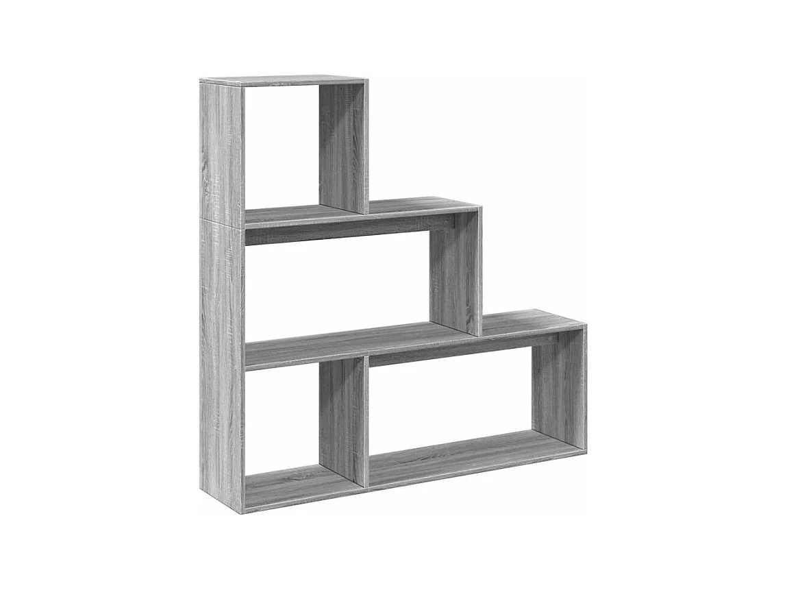 Étagère bibliothèque escalier Palino 123cm - 4 niches-Couleur Chêne gris