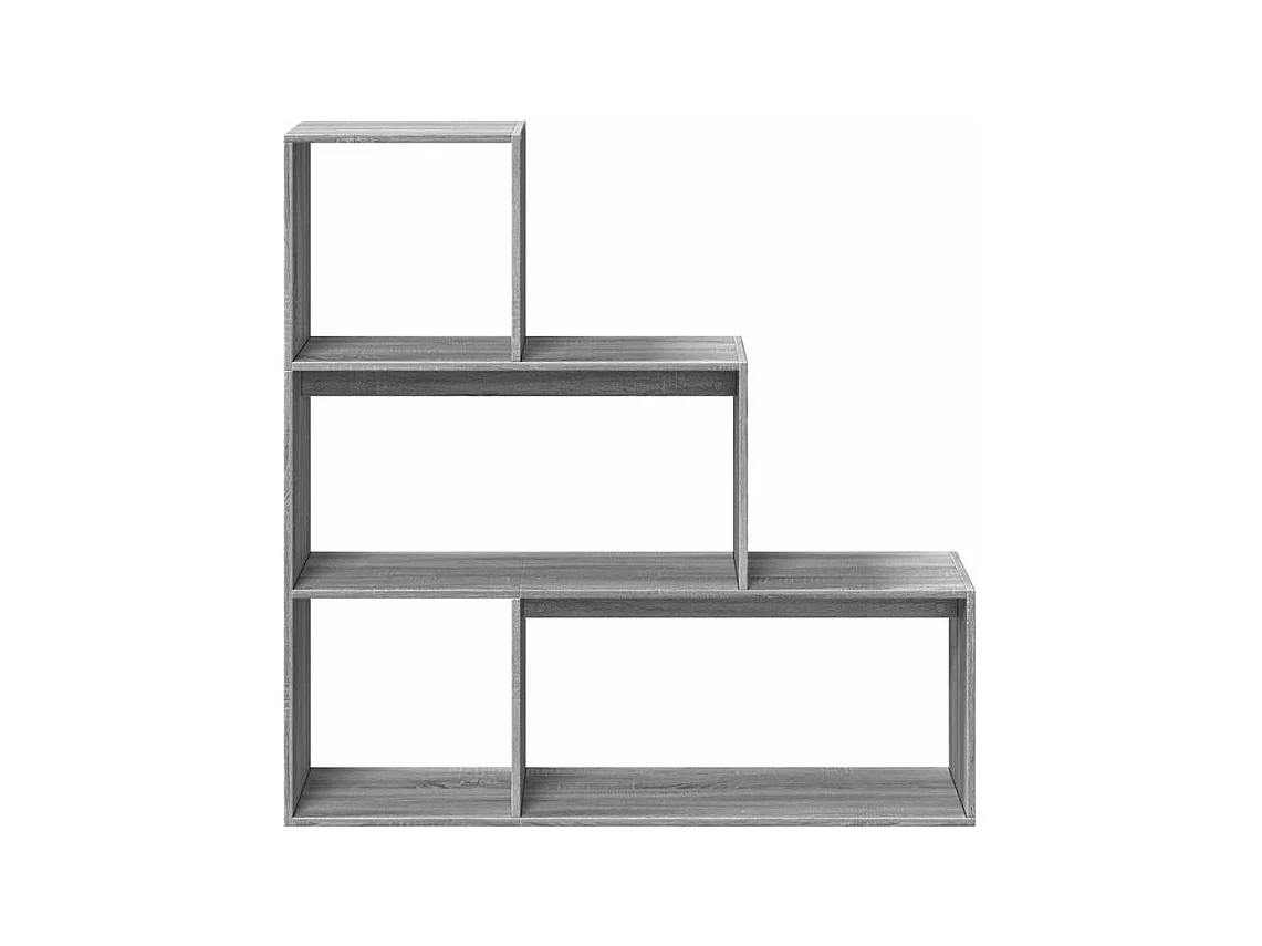 Étagère bibliothèque escalier Palino 123cm - 4 niches-Couleur Chêne gris