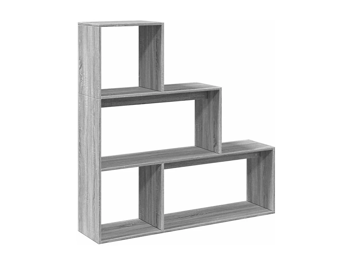 Étagère bibliothèque escalier Palino 123cm - 4 niches-Couleur Chêne gris