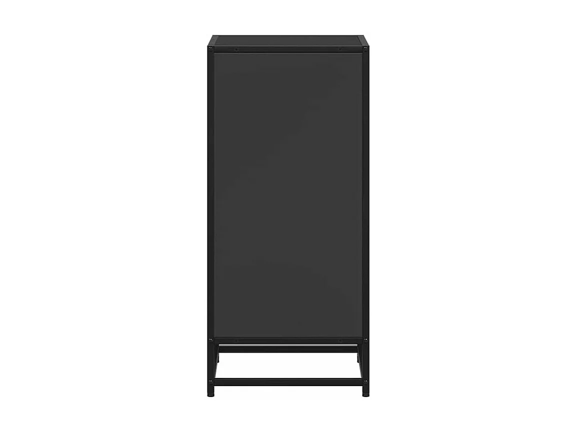 Petite étagère bibliothèque 2 niveaux Kalvani - Bois et metal noir-Couleur Noir-Largeur 40 cm
