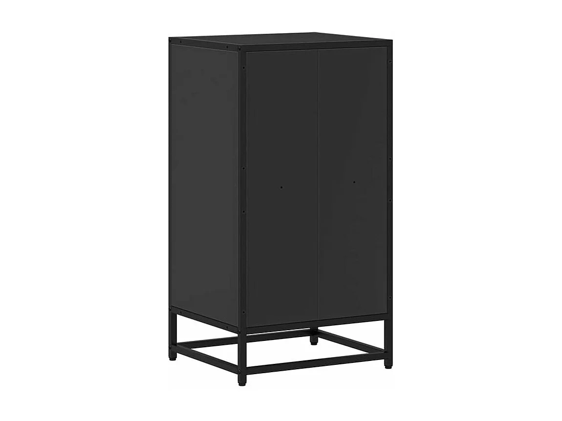 Petite étagère bibliothèque 2 niveaux Kalvani - Bois et metal noir-Couleur Noir-Largeur 40 cm