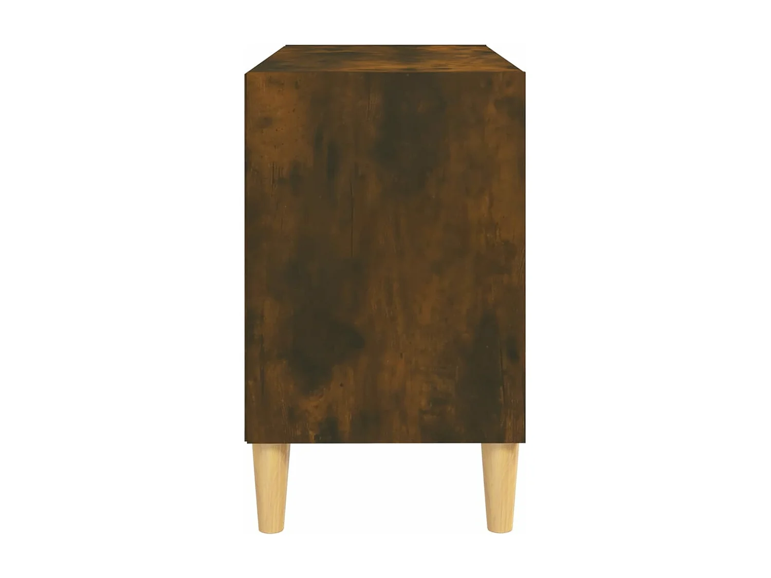 Petit meuble avec étageres sur pieds en bois naturel Kuba 70cm-Couleur Marron fumé