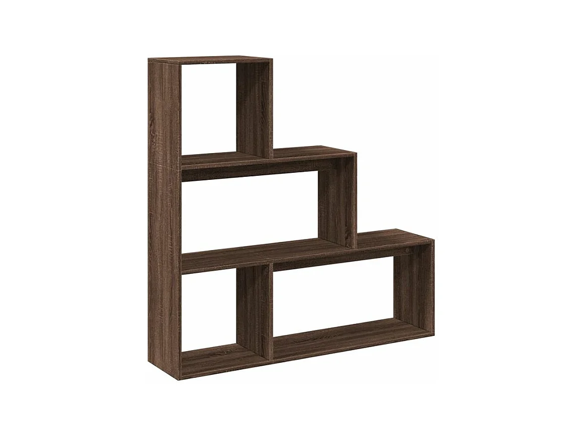 Étagère bibliothèque escalier Palino 123cm - 4 niches-Couleur Marron