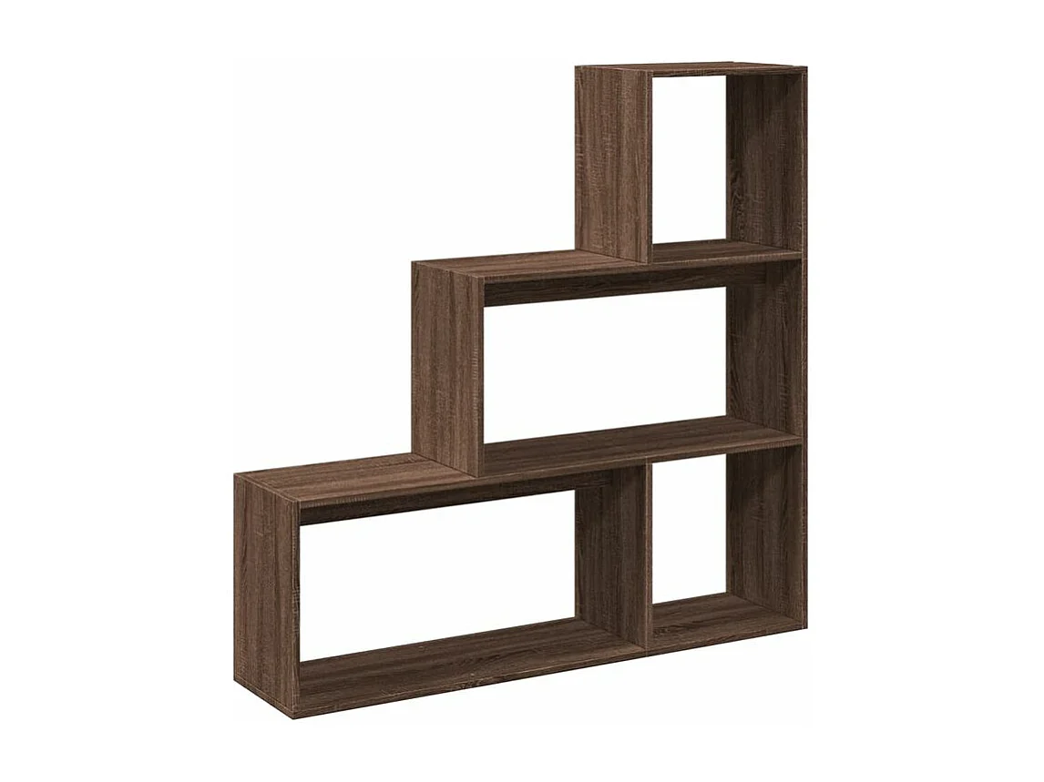 Étagère bibliothèque escalier Palino 123cm - 4 niches-Couleur Marron