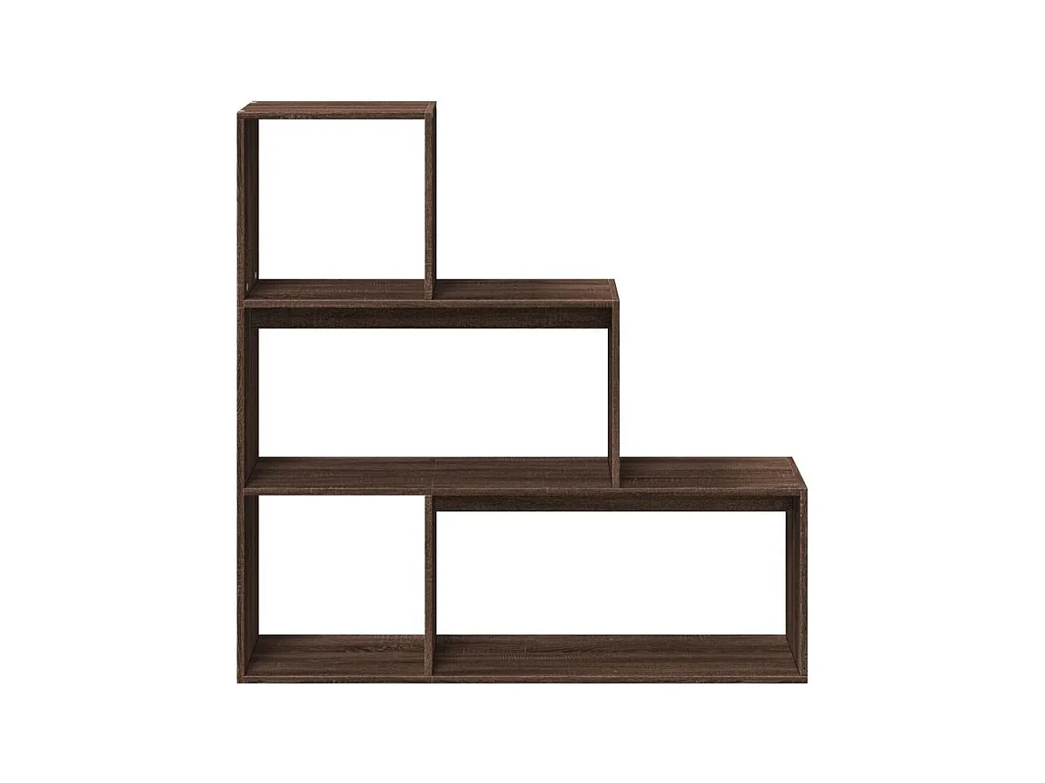 Étagère bibliothèque escalier Palino 123cm - 4 niches-Couleur Marron
