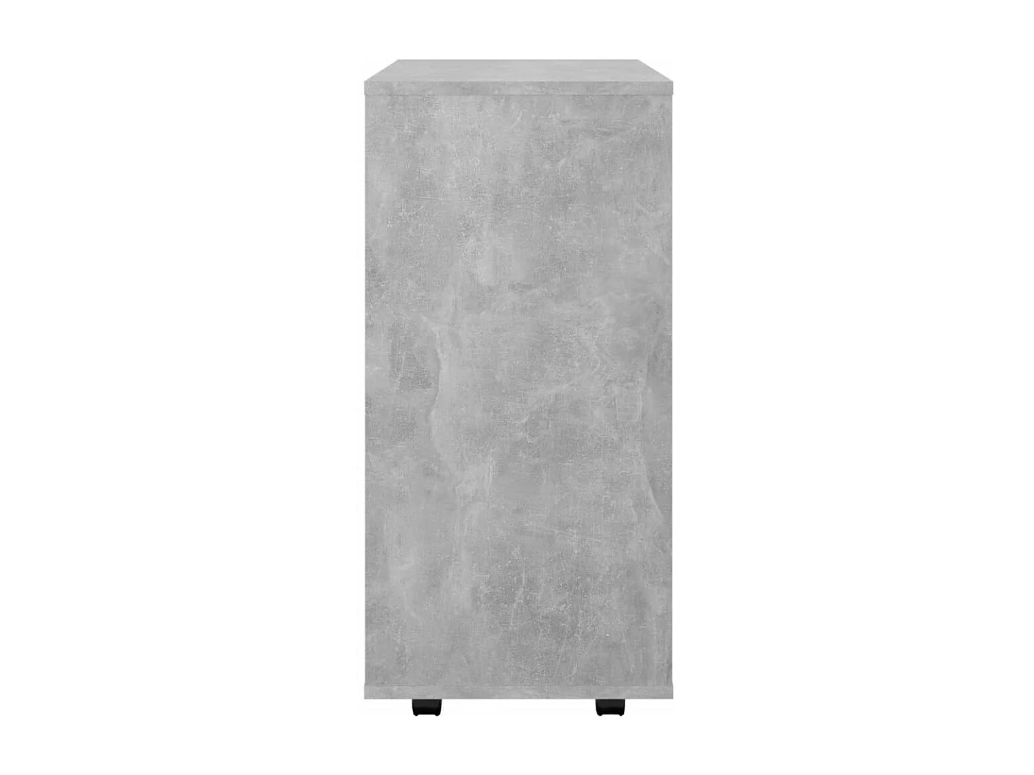 Petit meuble de rangement sur roulettes kazok 60cm – Sobre et pratique-Couleur Gris béton