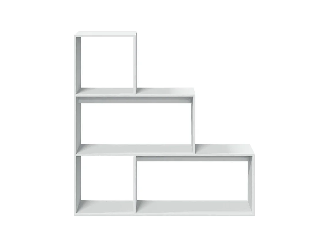 Étagère bibliothèque escalier Palino 123cm - 4 niches-Couleur Blanc