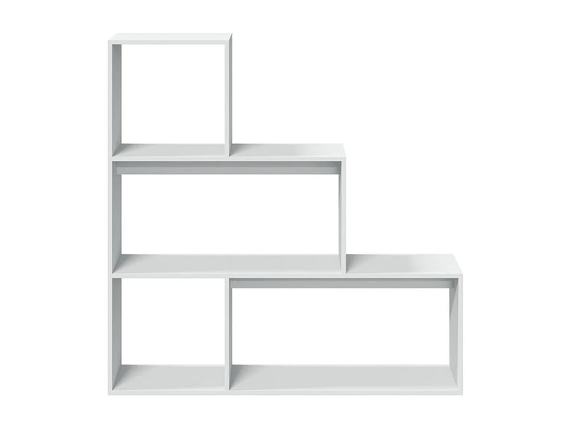 Étagère bibliothèque escalier Palino 123cm - 4 niches-Couleur Blanc