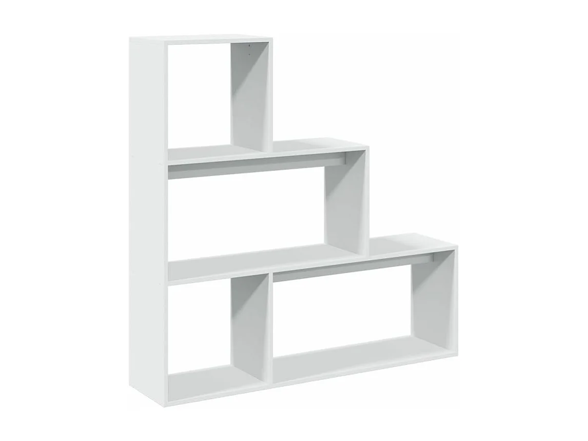 Étagère bibliothèque escalier Palino 123cm - 4 niches-Couleur Blanc